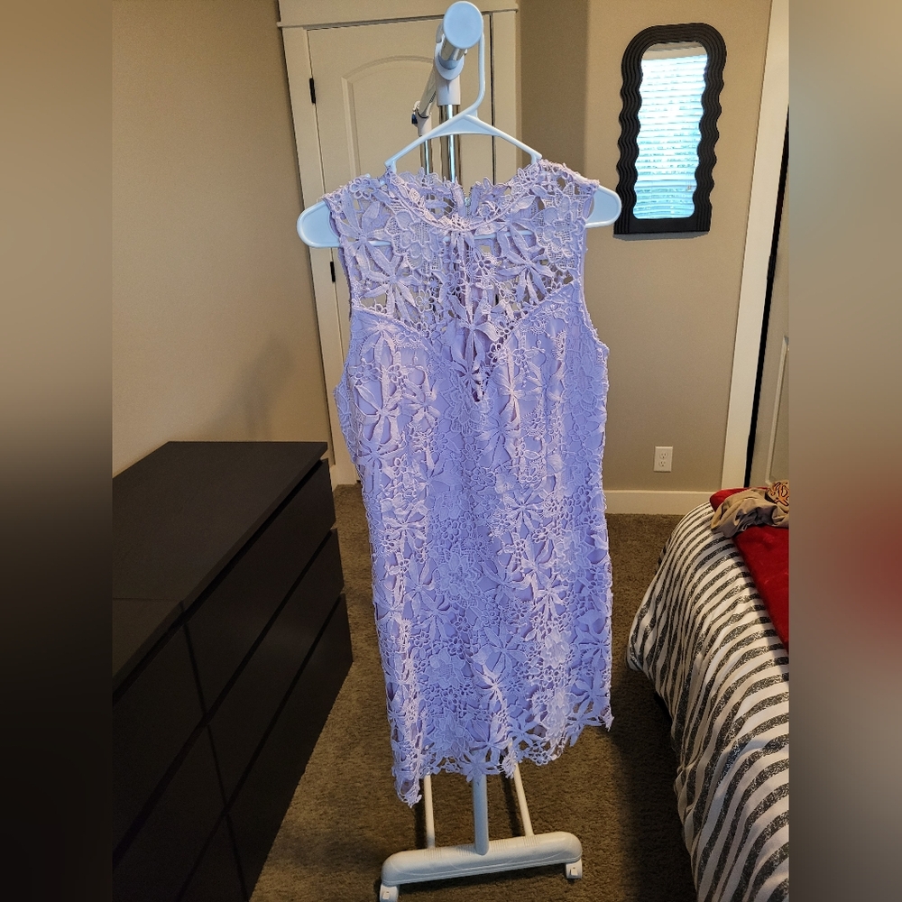 Lacey Lavender Cocktail Dress Size L
